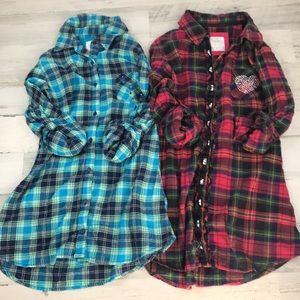 Justice button down shirts size 10